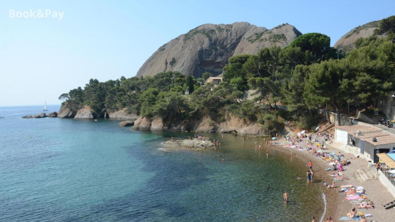 Les Alouettes Studio Avec Terrasse, Garage Et Piscine La Ciotat Bagian luar foto